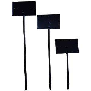 Black Stake Sign Holder with 11