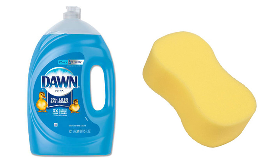 Dawn dish soap and a soft sponge are a great way to clean your coroplast and vinyl signs. 