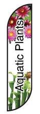 Aquatic Plants Feather Flag 13.5' tall Double sided with Cross Base