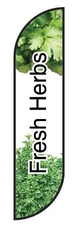 Fresh Herbs Feather Flag 10.2' tall Single sided with Cross Base