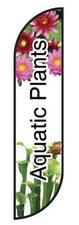 Aquatic Plants Feather Flag 10.2' tall Double sided with Cross Base