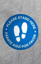 Please Stand Here - 12 Circular Floor Graphic